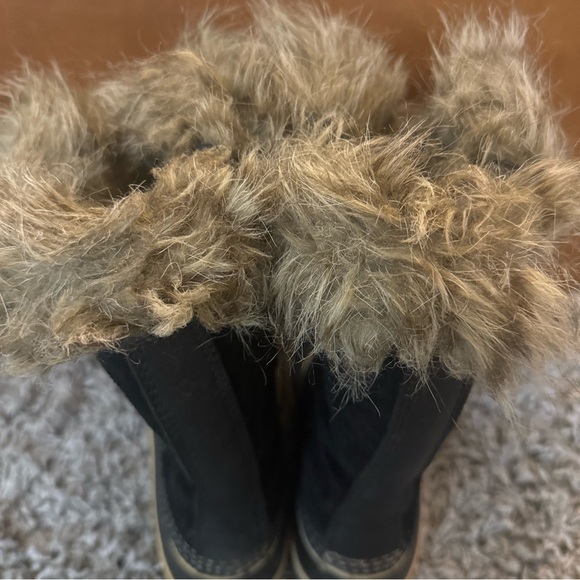 Sorel Joan of Arctic Boot Winter Snow suede & faux fur Women’s size 7.5 Black - Picture 12 of 13